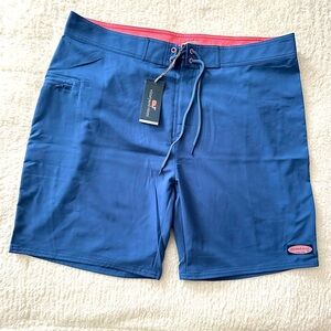 Vineyard Vines Solid Stretch Board Short Moonshine Blue Mens Size 40 NEW $89